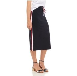 Tommy Hilfiger Drawstring Side Striped Skirt NWT